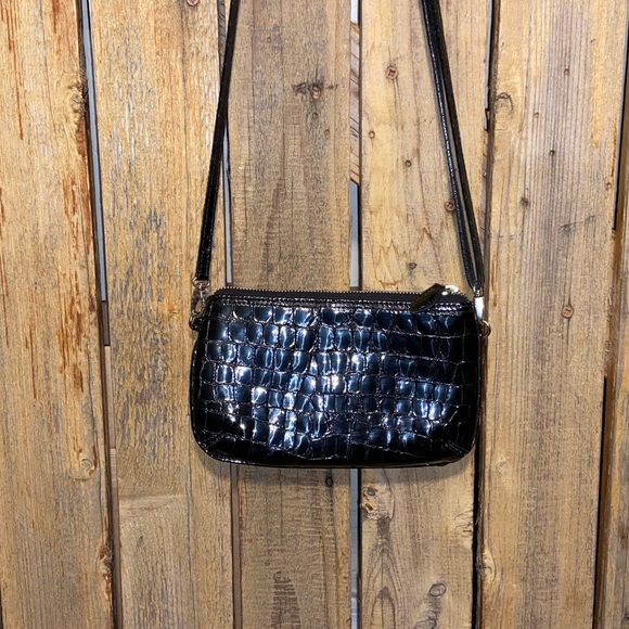 Brighton Black Patent Leather Crossbody - Picture 5 of 9